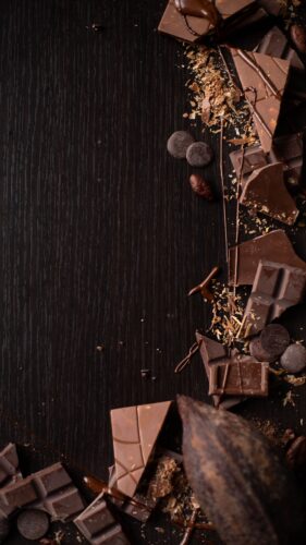 lots of chocolate cascading