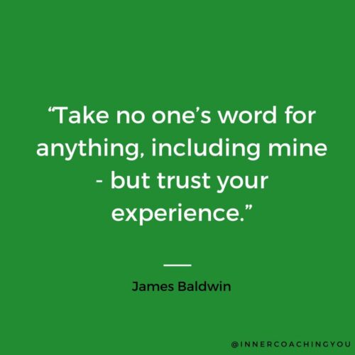 self trust experience james baldwin quote